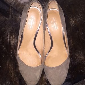 Coach Crocodile Embossed Heels